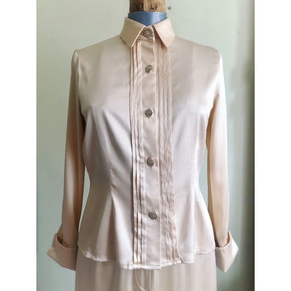 St. John Crêpe Vintage Pant Suit - Picture 3 of 8